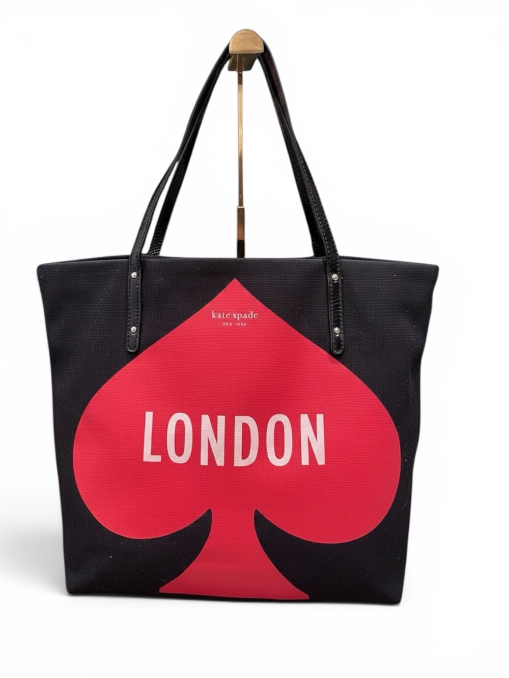 kate spade Black & Red 'London' Spade Tote